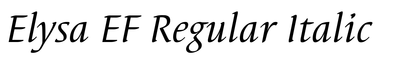 Elysa EF Regular Italic